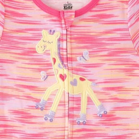 3-pack Kids Headquarters Kids' Cotton Sleepers, Giraffe - Picture 5 of 7